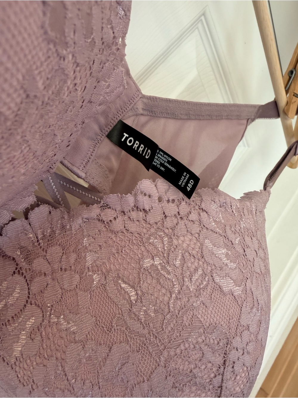torrid Mauve Lace Full-Coverage Bra with Underwire - Picture 2 of 2